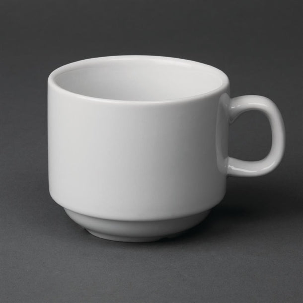 Olympia Whiteware Teacup Stackable - 7oz (Box 12) - Hospitality Connect