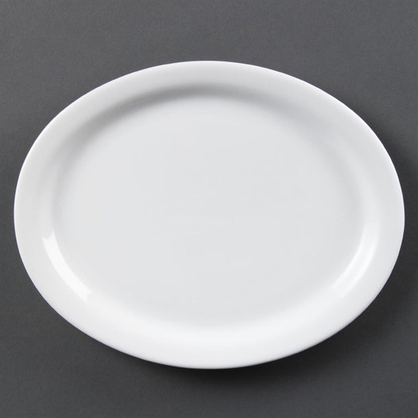 Olympia Whiteware Oval Plate /Platter - 25cm 10" (Box 6) - Hospitality Connect