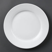 Olympia Whiteware Wide Rimmed Plate - 25cm 10" (Box 12) - Hospitality Connect