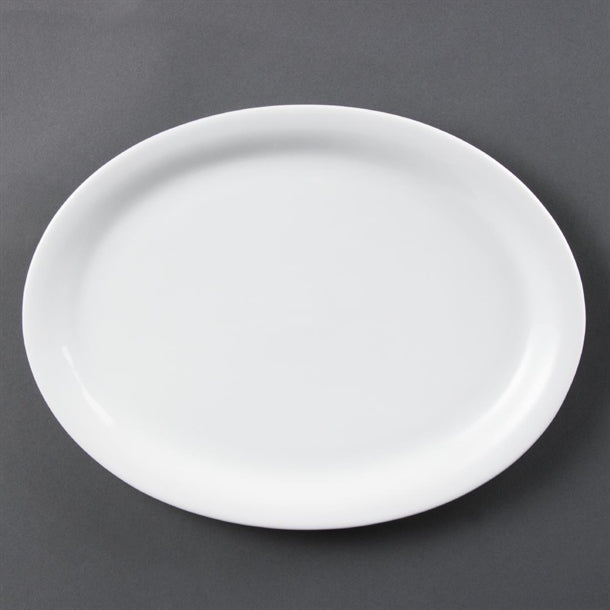 Olympia Whiteware Oval Plate /Platter - 31cm 12" (Box 6) - Hospitality Connect