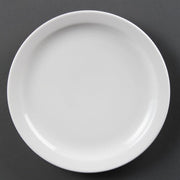 Olympia Whiteware Narrow Rimmed Plate - 25cm 10" (Box 12)