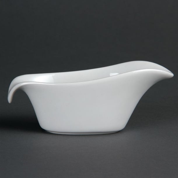 Olympia Whiteware Gravy Boat - 85ml 3oz 140mm (Box 6) - Hospitality Connect