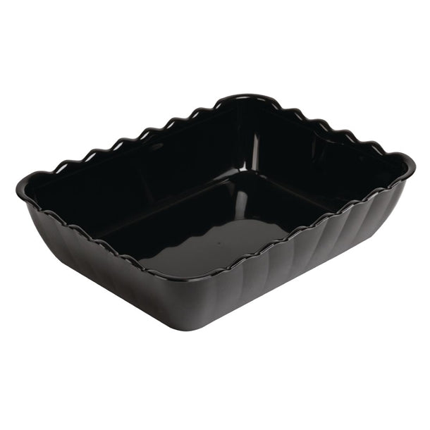 Olympia Kristallon Large Salad Crock Black SAN - 4.25Ltr 335x255x85mm - Hospitality Connect