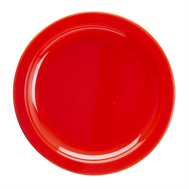 Olympia Kristallon Polycarbonate Plate Red - 230mm 9" (Box 12) - Hospitality Connect