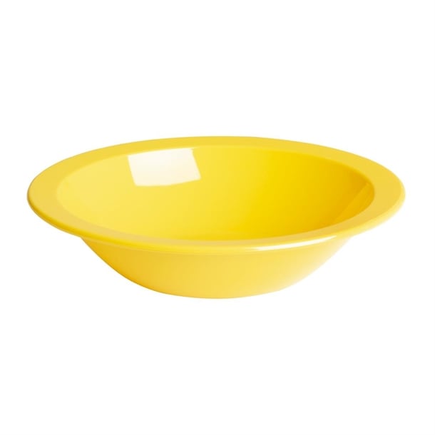 Olympia Kristallon Polycarbonate Bowl Yellow - 400ml 14oz 6 3/4" (Box 12) - Hospitality Connect