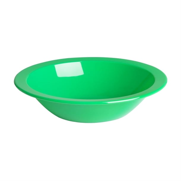 Olympia Kristallon Polycarbonate Bowl Green - 400ml 14oz 6 3/4" (Box 12) - Hospitality Connect