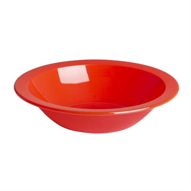 Olympia Kristallon Polycarbonate Bowl Red - 400ml 14oz 6 3/4" (Box 12) - Hospitality Connect