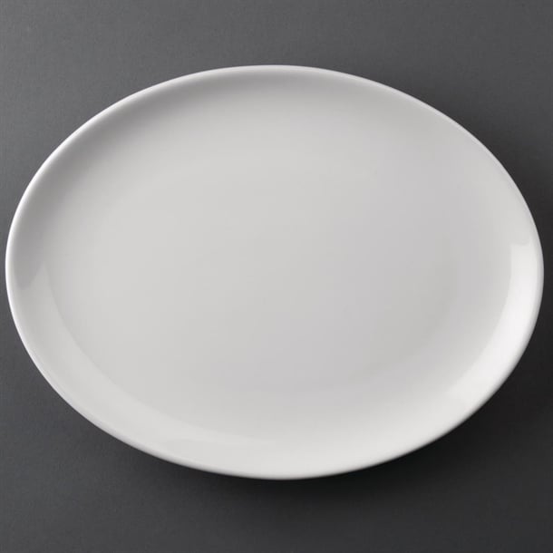 EDLP - Olympia Athena Oval Coupe Plate - 305x241mm 12x9 1/2" (Box 6)