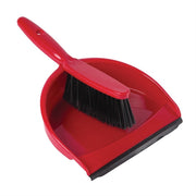 Jantex Soft Dustpan & Brush Set - Red - Hospitality Connect