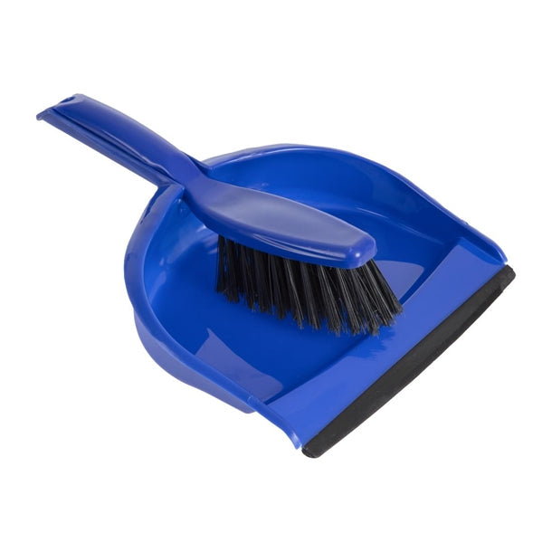 Jantex Soft Dustpan & Brush Set Blue - Hospitality Connect