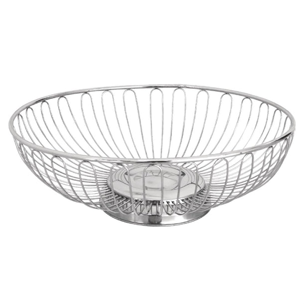Olympia Bread/Fruit Bowl St/St - 90hx255dia mm