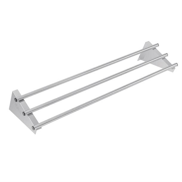 Vogue St/St Tubular Wall Shelf - 1500(w) x 300(d)mm - Hospitality Connect