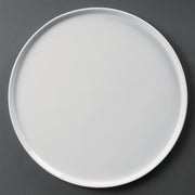 Olympia Whiteware Pizza Plate Small Rim - 330mm 13" (Box 4) - Hospitality Connect