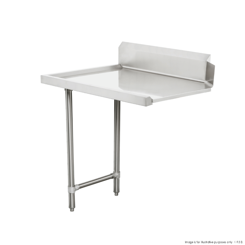 Modular Systems S/S Clean Dish Table (Right) 1200x700x900mm with 150mmH Splashback CDT-1200R