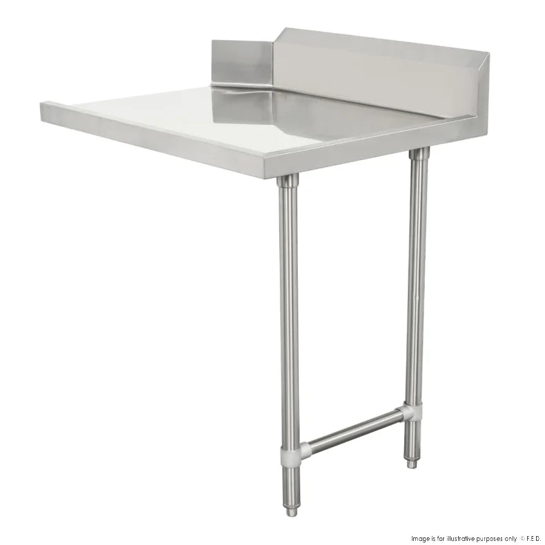 Modular S/S Clean Dish Table (Left) 1200x700x900mm with 150mmH Splashback CDT-1200L - Hospitality Connect