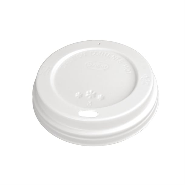 Fiesta Recyclable Lid for Hot Cups- White 340/455ml (Sleeve 50)