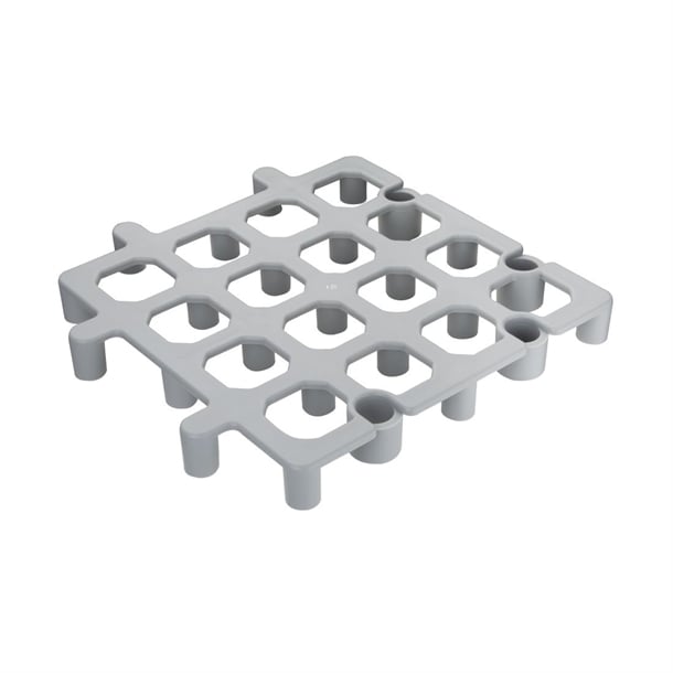 Vogue Dunnage Floor Rack Grey Polypropylene - 335x335mm 13 1/4x13 1/4" (Pack 2) - Hospitality Connect