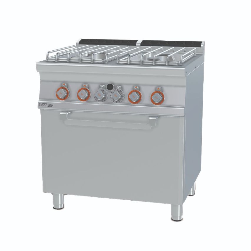 Lotus CF4-78GP 4 Burner Gas Range with Oven - Hospitality Connect