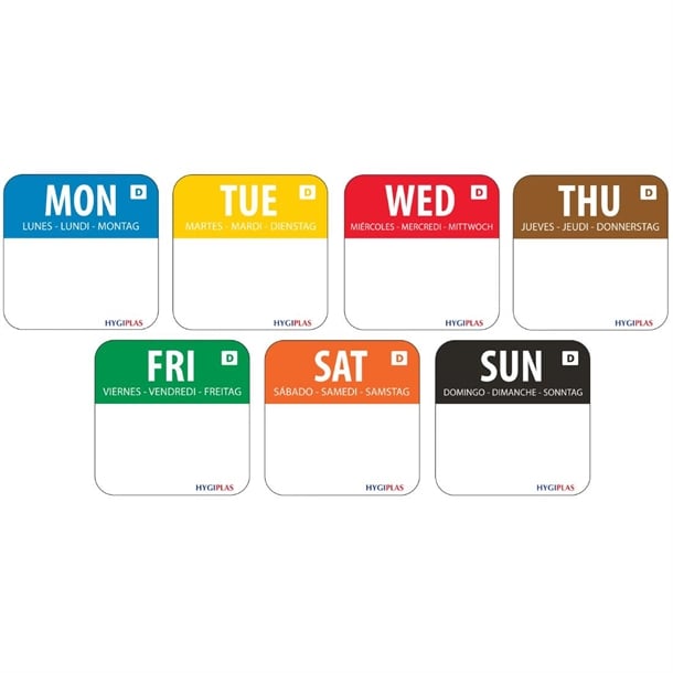 Hygiplas Dissolvable Food Rotation Label Kit - Hospitality Connect