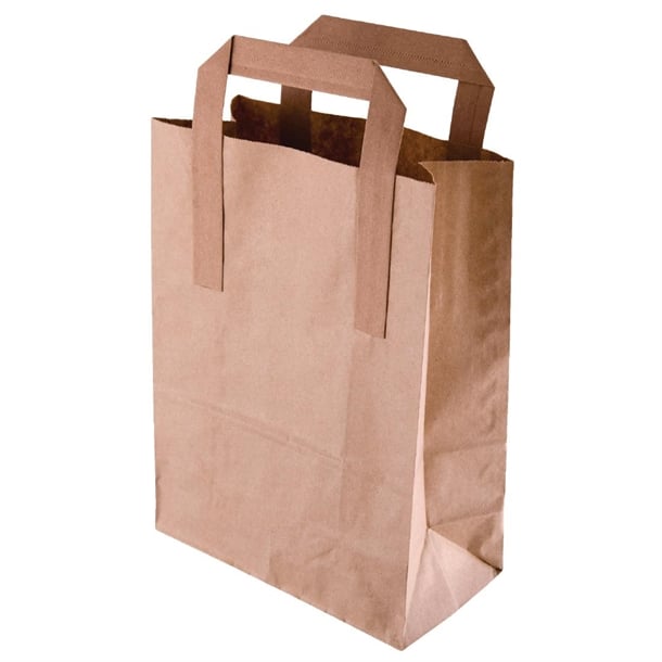 Fiesta Recyclable Brown Paper Bag with Handles Large (Pack 250)