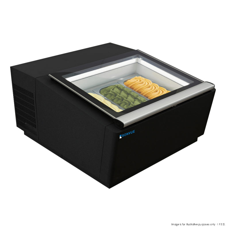 Bonvue Bench Top Gelato / Ice cream Display Showcase CGD-03B - Hospitality Connect