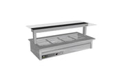 Culinaire Drop In Counter Line Bain Marie with Flat Glass Gantry 4 Bay CH.B,CD.GSF.4. - Hospitality Connect