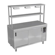Culinaire Island Hot Cupboard with Double Gantry and Heat Lamps 8 Bay CH.HC.I.GDD.8. - Hospitality Connect