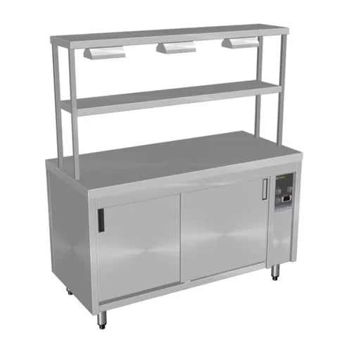 Culinaire Island Hot Cupboard with Double Gantry and Heat Lamps 5 Bay CH.HC.I.GDD.5. - Hospitality Connect