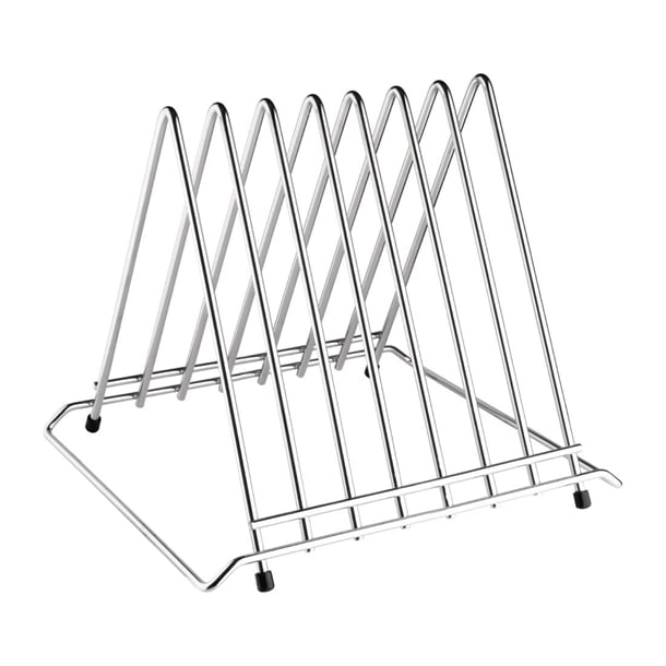 Hygiplas Stainless Steel Heavy Duty Chopping Board Rack - 7 Slots - Hospitality Connect