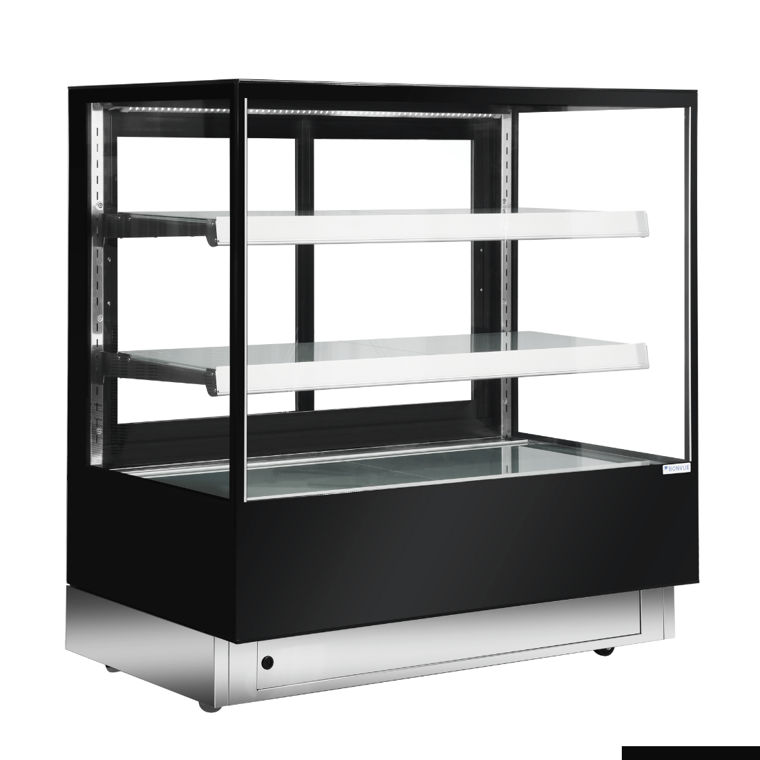 Bonvue CL1200-2S 3-level square cake display cold food cabinet with lower base, 240V roller shutter doors
