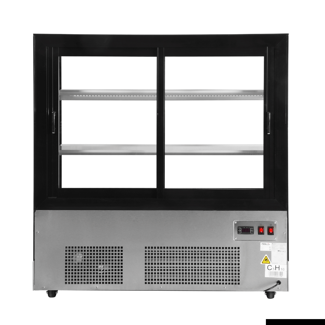 Bonvue CL1200-2S three-level square cold food display with lower base, 240V, 1200x705x1250mm