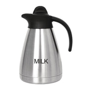 Olympia Vacuum Jug Etched "Milk" - 1Ltr with screwtop - Hospitality Connect