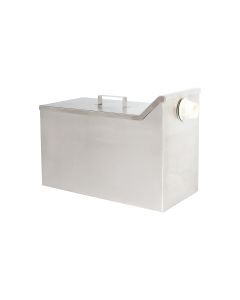 3Monkeez 50mm clay and plaster arrestor with removable basket and filter, featuring stainless steel 304 grade inlet and outlet.