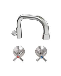 3Monkeez GUARDIAN sink tap set with swivel spout and cross handle, 190mm projection, 3-star WELS, 8.5LPM flow, 150kPa max pressure