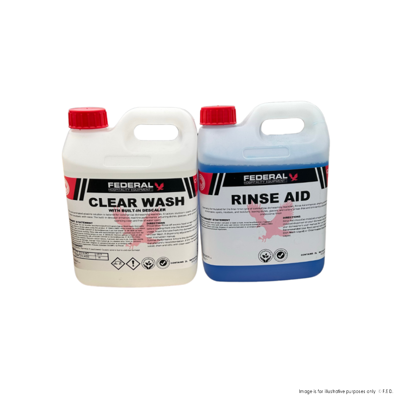 F.H.E DISHWASHER PACK (Clear Wash 2L + Rinse Aid 2L) DH-PACK