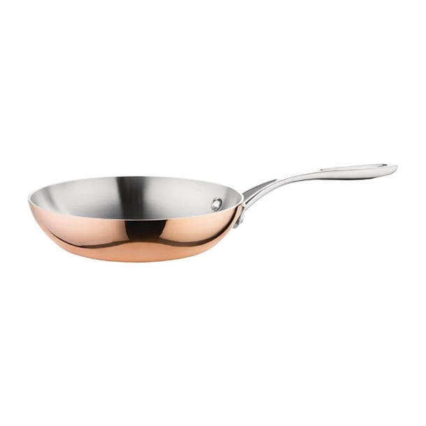 Vogue Induction Tri-Wall Copper Fry Pan - 240mm 9" - Hospitality Connect