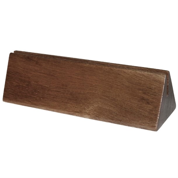 Olympia FSC Wooden Plain Acacia Menu Holder - 150x45x40mm 6x2x1 1/2" (Pack 10) - Hospitality Connect