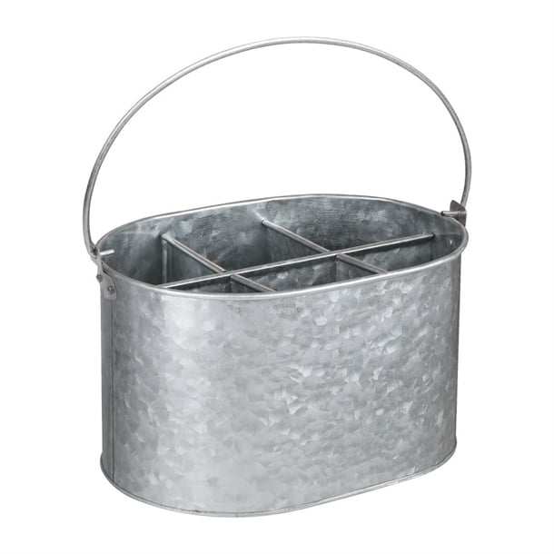 Olympia Galvanised Table Tidy - 135(H)x240(W)x175(D)mm - Hospitality Connect