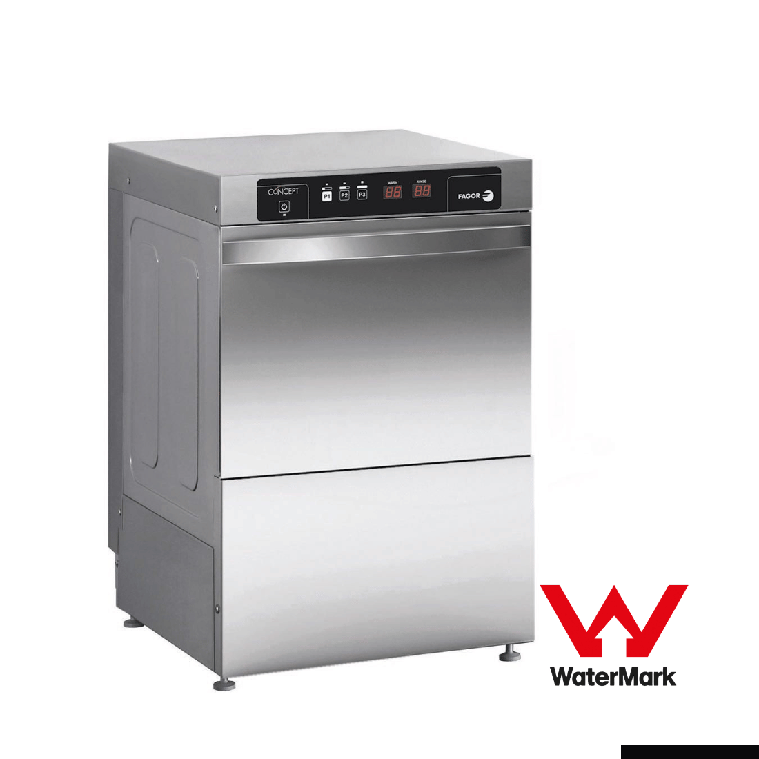 Fagor EVO-CONCEPT CO-402BDD glass washer with drain pump, detergent and rinse dispenser, cold rinse