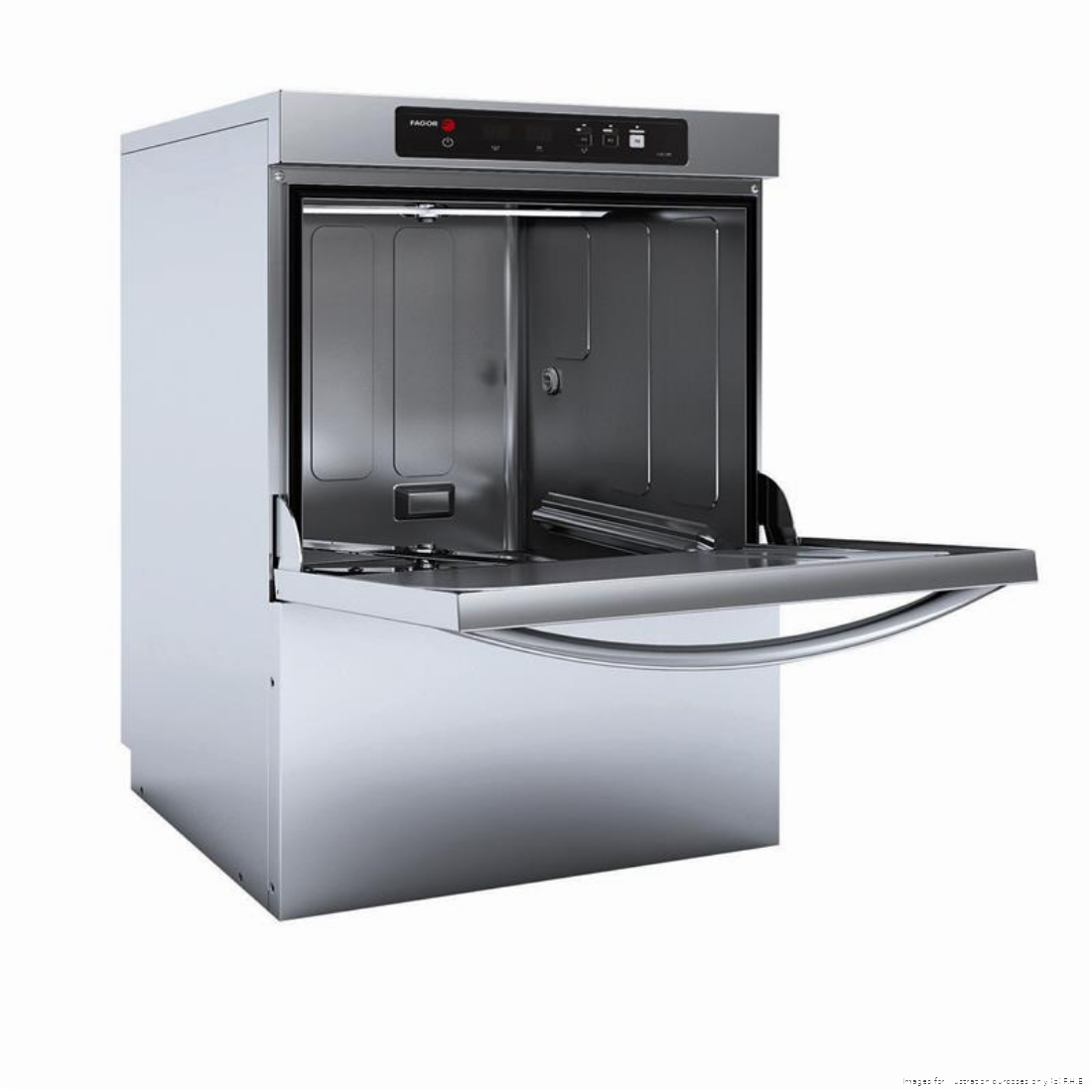 Fagor EVO-CONCEPT CO-502BDD undercounter dishwasher with drain pump, front view