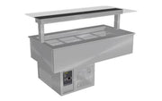 Culinarie Refrigeration Counter Cold Well with Glass Gantry 2217mm CR.CWCF.D.GSF.6 - Hospitality Connect