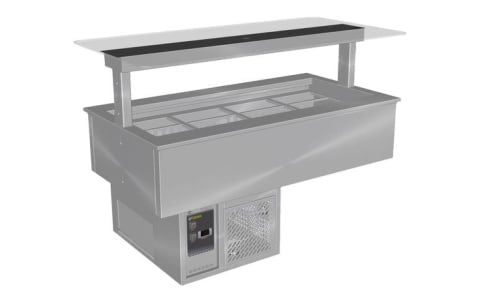 Culinarie Refrigeration Counter Cold Well with Glass Gantry 2217mm CR.CWCF.D.GSF.6 - Hospitality Connect