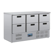 Polar G-Series Refrigerated Prep Counter Six Drawer GH226-A - Hospitality Connect