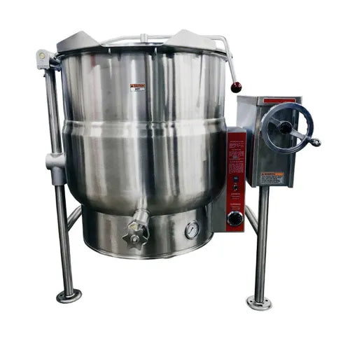 Crown 114 Litre Electric Steam Kettle - Tilting Tri-Leg ELT30. - Hospitality Connect