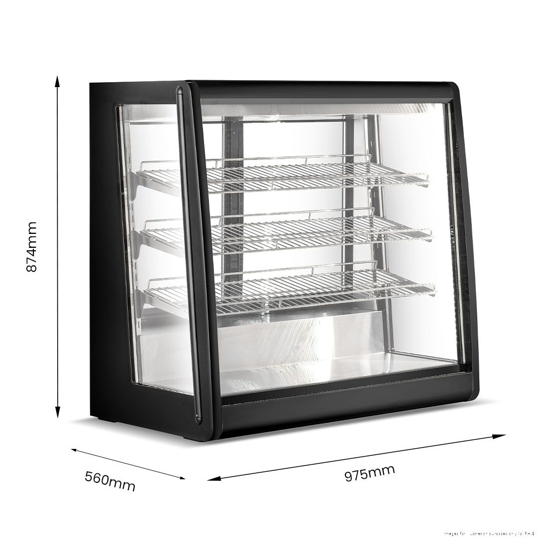Bonvue CTA-246 chilled angled counter-top cold food display case with clear glass front