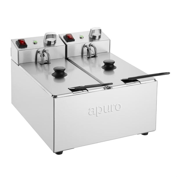 Apuro Double Fryer - 2x3Ltr - 2x2kW - Hospitality Connect