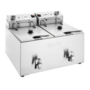 Apuro Double Electric Fryer with Timer - 2x8Ltr - 2x2.9kW