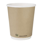 Fiesta Compostable Hot Cup Double Wall 'Kind' Kraft - 225ml (Sleeve 25)