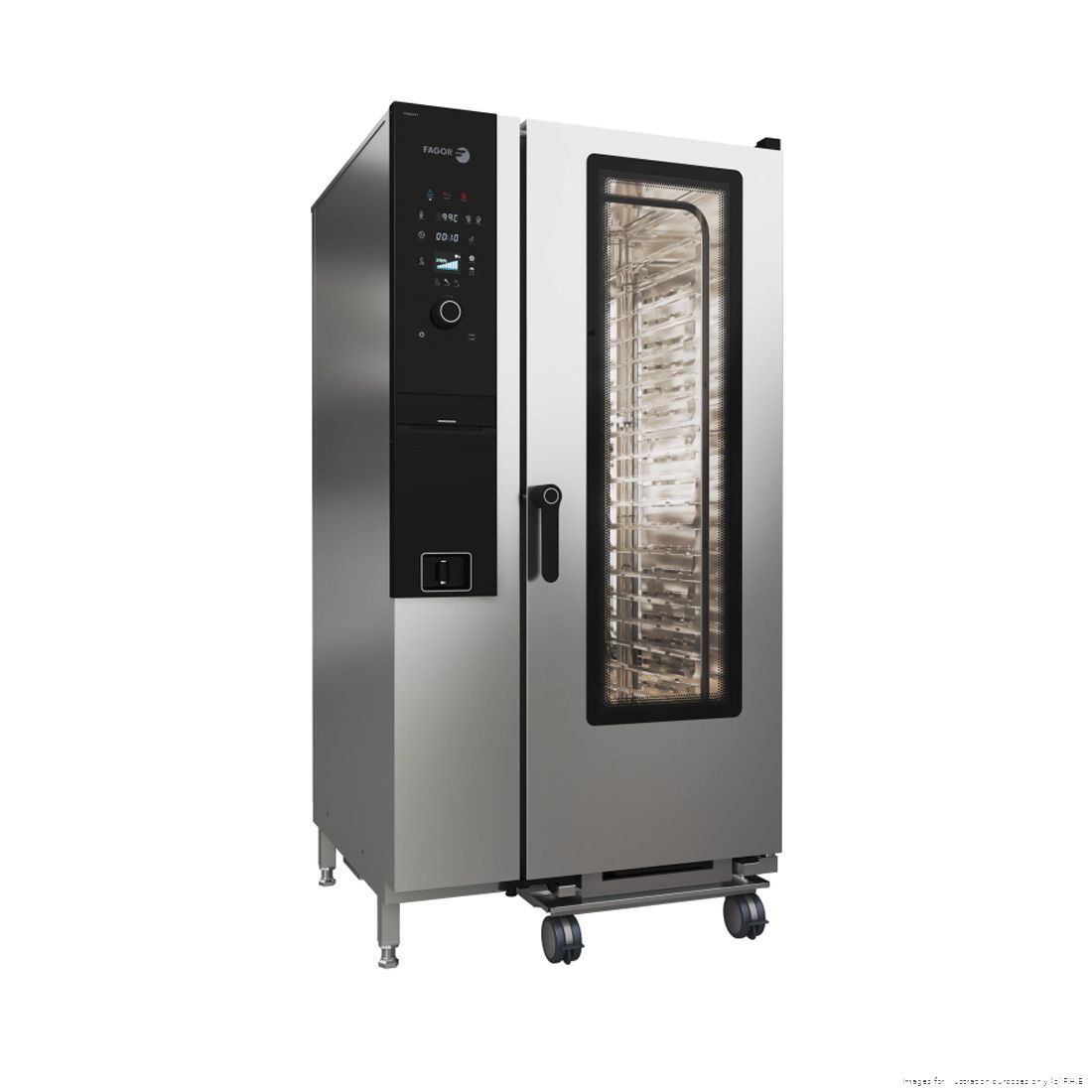 Fagor IKORE Concept CW-201ERSWS combi oven with 20 trays, stainless steel front view
