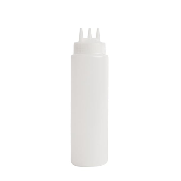 Vogue Squeeze Bottle Clear 3 Nozzle - 36oz - Hospitality Connect